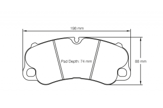 Pagid RSC1 Front axle set pads road and track